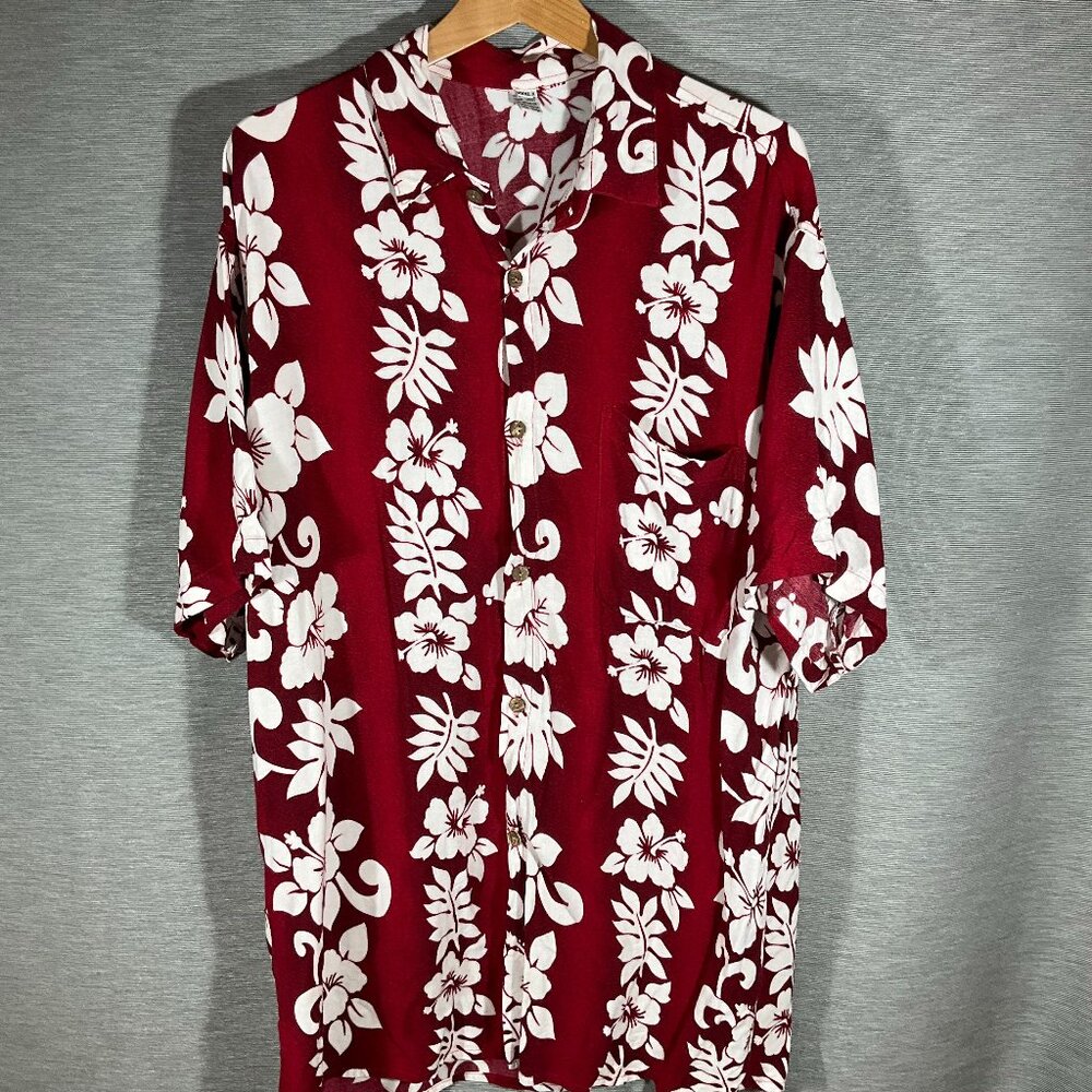 Men's Vintage Rayon Hawaiian Shirt, Size XXXL